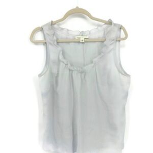 Banana Republic SILK Lite Grey Blue Tank Top Sz M